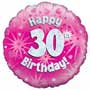 Balloons 30th Birthday Girl Balloon Uninflated