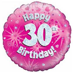 Oaktree UK 30th Birthday Girl Balloon