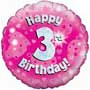 3rd Birthday Girl Balloon Small Image