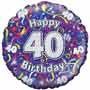 Balloons 40th Birthday Balloon Uninflated