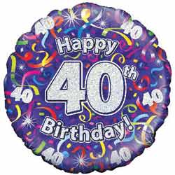 Oaktree UK 40th Birthday Balloon
