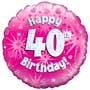 40th Birthday Girl Balloon Small Image