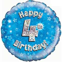 Oaktree UK 4th Birthday Boy Balloon