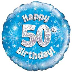 Oaktree UK 50th Birthday Boy Balloon