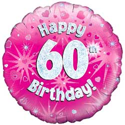 Oaktree UK 60th Birthday Girl Balloon