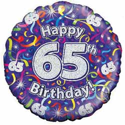 Oaktree UK 65th Birthday Balloon