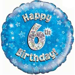 Oaktree UK 6th Birthday Boy Balloon