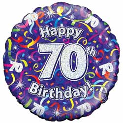 Oaktree UK 70th Birthday Balloon