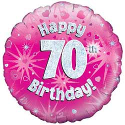 70th Birthday Girl Balloon