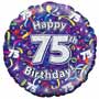 75th Birthday Balloon Small Image
