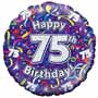 Balloons 75th Birthday Balloon Uninflated
