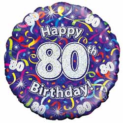 Oaktree UK 80th Birthday Balloon