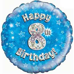 Oaktree UK 8th Birthday Boy Balloon