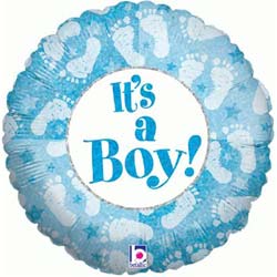 Oaktree UK Baby Boy Footprints Balloon