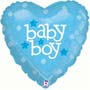 Balloons Baby Boy Heart Balloon Uninflated