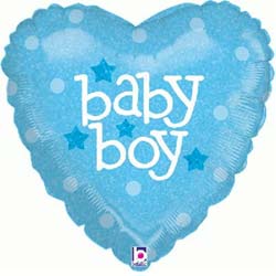 Baby Boy Heart Balloon
