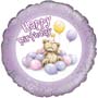 Balloons Birthday Bear Lilac Balloon Uninflated