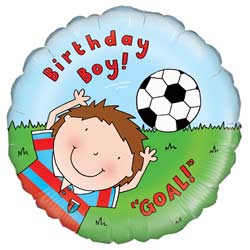 Birthday Boy Footballer Foil Balloon