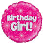 Birthday Girl Foil Balloon Small Image