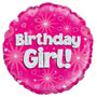 Balloons Birthday Girl Foil Balloon Uninflated