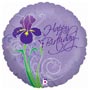 Birthday Iris Foil Balloon Small Image