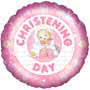 Christening Day Girl Balloon Small Image