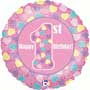 1st Birthday Girl Balloon Small Image