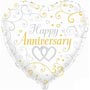 Happy Anniversary Hearts Balloon