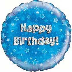 Oaktree UK Happy Birthday Blue Balloon