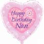 Happy Birthday Nan Foil Balloon Small Image