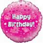 Happy Birthday Pink Balloon Small Image