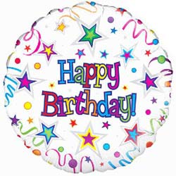 Oaktree UK Happy Birthday Stars Balloon