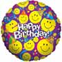 Smiley Faces Birthday Balloon Small Image