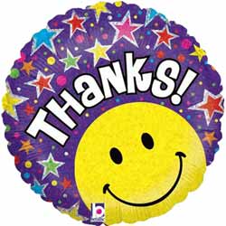 Oaktree UK Smiley Thanks Balloon