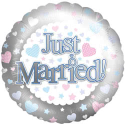 Star Just Married Foil Balloon