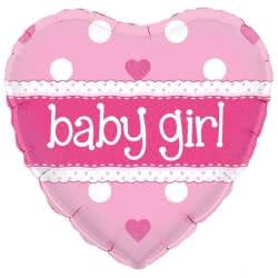 Oaktree UK Baby Girl Pink Heart Balloon