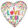 I Love You Rainbow Dots Foil Balloon Small Image