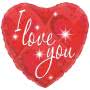 I Love You Sparkle Heart Foil Balloon Small Image