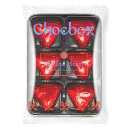 Red Foiled Praline Chocolate Hearts