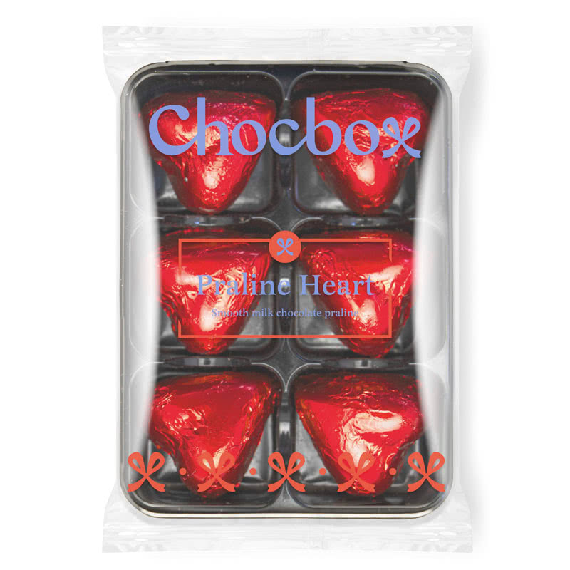 Red Foiled Praline Chocolate Hearts