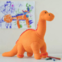 Best Years Diplodocus Knitted Dinosaur Soft Toy Orange Display
