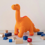 Best Years Diplodocus Knitted Dinosaur Soft Toy Orange Side