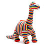 Best Years Diplodocus Knitted Dinosaur Toy Rainbow Stripe left