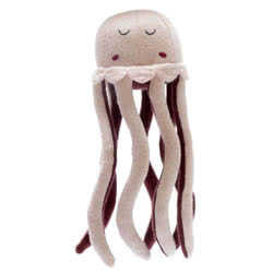 Best Years Knitted Cotton Baby Pink Jellyfish Toy. This jellyfish baby toy is made from sustainably sourced organic cotton. Babies will love the long dangly tentacles that are easy for little hands to grasp onto and the tactile finish. Part of the sea lif