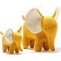 Best Years Knitted Cotton Mustard Elephant Toy - Large Together