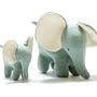 Best Years Knitted Cotton Teal Elephant Toy - Large Together