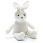 Knitted Cotton White Bunny Baby Rattle Small Image