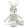 Knitted Cotton White Bunny Baby Rattle