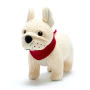 Knitted French Bulldog Baby Rattle Small Image