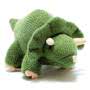 Knitted Moss Green Triceratops Dinosaur Baby Rattle Small Image